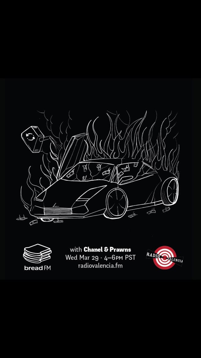 BREAD FM cover art for Chanel & Prawns, March 29