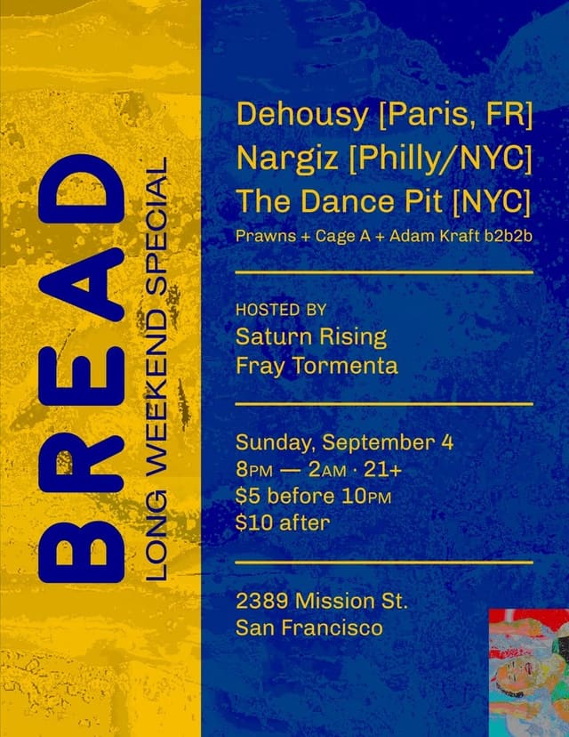 BREAD weekend special flyer